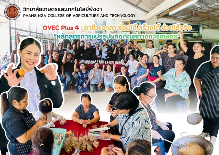 OVEC Plus 4 : อาชีวะอาสา ซ่อมได้ สร้างได้ ช่วยได้จริง พัฒนาทักษะอาชีพการแปรรูปผลิตภัณฑ์ทางการเกษตรแก่ชุมชนบ้านโตนดิน